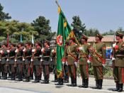 Honor guard of the Afghan National Army during the 2011 commemoration of Afghan Independence Day.
