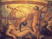 Cronus (Saturn) castrates his father Uranus, the Greek sky god (before Zeus)