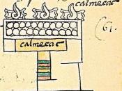 Calmecac glyph (Mendoza codex, folio 61r).