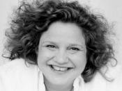 The image of American playwright and author Wendy Wasserstein (1950-2006)