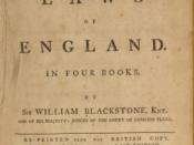 English: Title page of an American printing of Blackstone's Commentaries on the Laws of England.