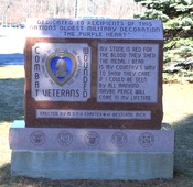 English: Purple Heart Memorial, in front of the Westland Michigan City Hall, 36601 Ford Road