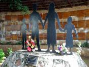 Memorial of massacre site at El Mozote, Morazan, El Salvador.