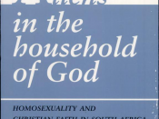 English: Aliens in the household of God, by Paul Germond and Steve de Gruchy (editors), explores the prejudice and discrimination that gay people experience within South African churches. Afrikaans: Aliens in the household of God (
