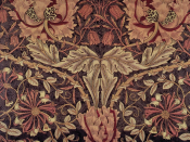 Honeysuckle printed fabric designed by William Morris. (Details from Linda Parry, William Morris and the Arts and Crafts Movement: A Sourcebook, 1989.)