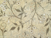 Jasmine block-printed wallpaper designed by William Morris. (Details from Linda Parry, William Morris and the Arts and Crafts Movement: A Sourcebook, 1989.)