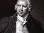 Black and white copy of Joseph Wright's painting of Richard Arkwright