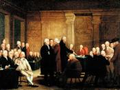 Congress Voting Independence, a depiction of the Second Continental Congress voting on the United States Declaration of Independence. Oil on canvas.