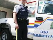English: RCMP officer and truck