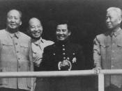 English: Mao Zedong, Peng Zhen, Norodom Sihanouk and Liu Shaoqi