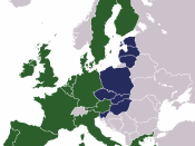 English: Map showing the states which joined the EU in 2004, along side those already members.