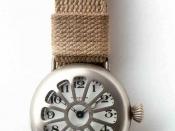Deutsch: Schuetzengrabenarmbanduhr, Waltham, USA, um 1914 (Deutsches Uhrenmuseum, Inv. 47-3352)