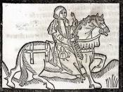 English: The Man of law, one of the pilgrims in Chaucer's Canterbury Tales Français : Le juriste, un des pèlerins des Contes de Canterbury de Chaucer