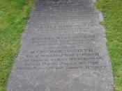Photograph of the gravestone of William Wordsworth, Grasmere, Cumbria, England