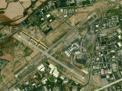 Aerial photo of Lehigh Valley International Airport (IATA: ABE, ICAO: KABE) in Hanover Township, 2005