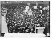 Socialists in Union Square, N.Y.C. [large crowd]  Photo, 1 May 1912 - Bain Coll.  (LOC)