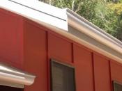 Detail - timber battens on fibre cement cladding, dwelling addition, Hardys Bay, NSW, Australia
