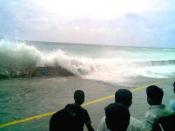 The tsunami that struck Malé in the Maldives on December 26, 2004