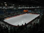 Torino Palavela during the 2006 Winter Olympics. The venue hosted the figure and short track speed skating events during those games.