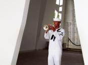 English: JOINT BASE PEARL HARBOR-HICKAM, Hawaii (June 3, 2011) Musician 2nd Class Bryan Parmann, assigned to the U.S. Pacific Fleet Band, plays Taps aboard the USS Arizona Memorial to commemorate the 69th anniversary of the Battle of Midway. (U.S. Navy ph