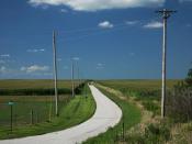 Farm road in Champaign County, Illinois Español: Camino de granjas en Champaign County, Illinois