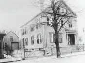 The Borden house, where the murders took place.