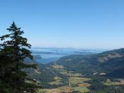 View of Fulford Harbour from Mount Maxwell on Salt Spring Island, British Columbia, Canada