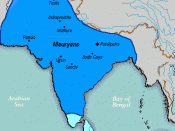 Ashoka the Great subdued Kalinga, during the Kalinga War circa 265 BC, and the southern kingdoms.