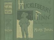 English: Cover of Adventures of Huckleberry Finn by EW Kemble from the original 1884 edition of the book. Source: Project Gutenberg Category:Mark Twain images