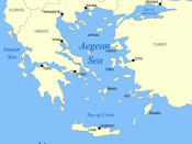 Map of the Sea of Crete