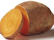 The softer, orange-fleshed variety of sweet potato, commonly referred to as a yam in the United States