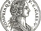 English: Pompeia, a daughter of Quintus Pompeius Rufus, a son of a former consul, and Cornelia, the daughter of the Roman dictator Lucius Cornelius Sulla, was the second wife of Julius Caesar.