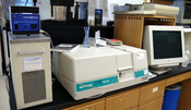 English: Temperature-controlled Beckman DU640 spectrophotometer