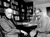 Saul Bellow and Keith Botsford in 1990's, at Boston University.