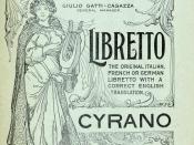 Souvenir libretto printed for the world premiere of Cyrano at the Metropolitan Opera