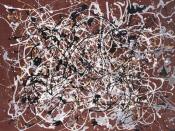 Not Pollock, 1982. One of Bidlo's series of accurate replicas of Jackson Pollock's drip paintings.