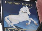 Sign for the Unicorn Hotel, Llanidloes - geograph.org.uk - 1010193
