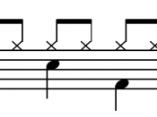 Simple (quad)duple drum pattern: divides two beats into two About this sound Play ( help · info )