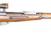 During World War II, the (7.62x54mmR) Mosin-Nagant rifle mounted with a telescopic sight was commonly used as a sniper rifle by Russian snipers.