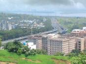 CBD Belapur flyover, CGO, RBI and CIDCO offices on right side