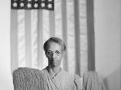 Gordon Parks' American Gothic. Portrait of government cleaning woman Ella Watson.