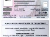 English: Bangladeshi non-professional driver's license.
