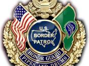 English: Border Patrol Pipes and Drums Cap Badge