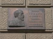 Plaque commemorating Edmund Husserl in Prostějov, Czech Republic PHILOSOPHER EDMUND HUSSERL BORN 8 April 1859 IN PROSTĚJOV