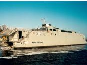 English: 011129-C-0000P-001 Atlantic Ocean (Nov. 29, 2001) -- The high-speed experimental research vessel 