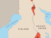 Finnish areas ceded to the Soviet Union due to the Moscow Armistice of 1944 and the Paris Peace Treaties, 1947