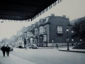 Montréal 1947. Rue Osborne ( de La Gauchetière), depuis rue Stanley >Ouest.