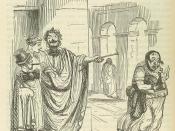 Image by John Leech, from: The Comic History of Rome by Gilbert Abbott A Beckett. Bradbury, Evans & Co, London, 1850s Debtor and Creditor. Seizure of Goods for a Debt