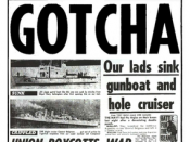 The sinking of the Belgrano was celebrated on the front page of the British tabloid newspaper The Sun