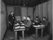 English: Civilian Conservation Corps, Third Corps Area: typing class with W.P.A. instructor. (48223897(69), 00/00/1933, 27-0881a.gif)